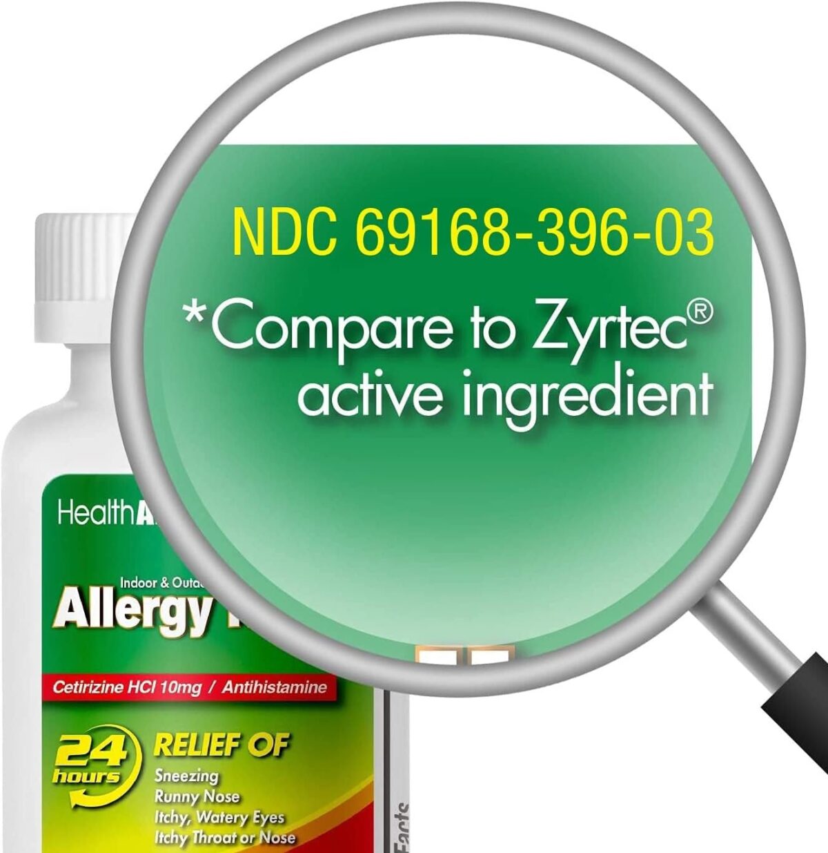 Cetirizine 10mg | All Day Allergy Relief | Indoor & Outdoor | Relief from Itchy Throat, Sneezing, Runny Noses (300 Count (Pack of 1)) - Image 2