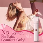 Trimmer for Women - Painless Electric Razors for Silk Skin,Cordless Body Shaver for Trip,Replaceable Lady Facial Razor - Image 2