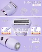 Bikini Trimmer Electric Razors for Women, Rechargeable Pubic Body Hair Trimmer Electric Shaver for Legs Body Hair - Image 2