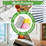 -Pack Damp Clean Duster Sponge,Reusable Magic Dusting Sponge Brush for Cleaning Blinds, Glass, Baseboards,Vents,Railings,Mirrors,Window Track Grooves and Faucets - Image 3